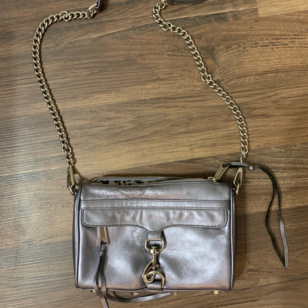 Silver mini MAC Rebecca minkoff crossbody